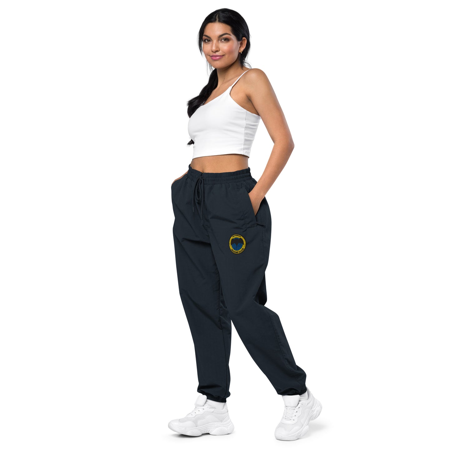 HBC Embriodered tracksuit trousers